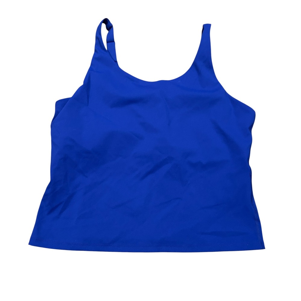 Spanx Active Tank Royal Blue Top Size Large Workout Get Moving Adjustable